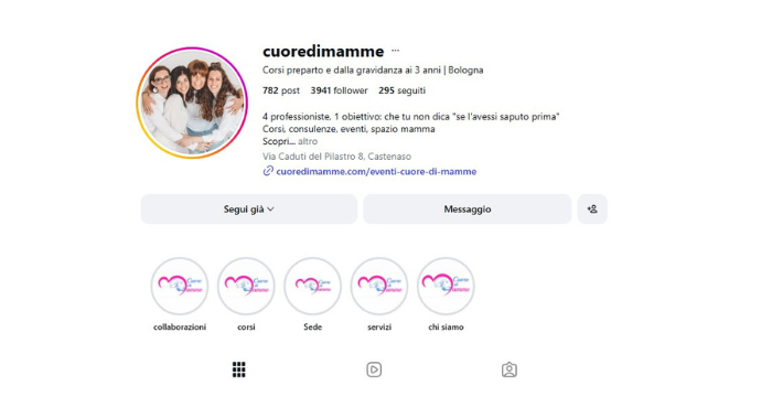 business mentoring per associazioni incontro tra professioniste Cuore di Mamme e i socialmedia